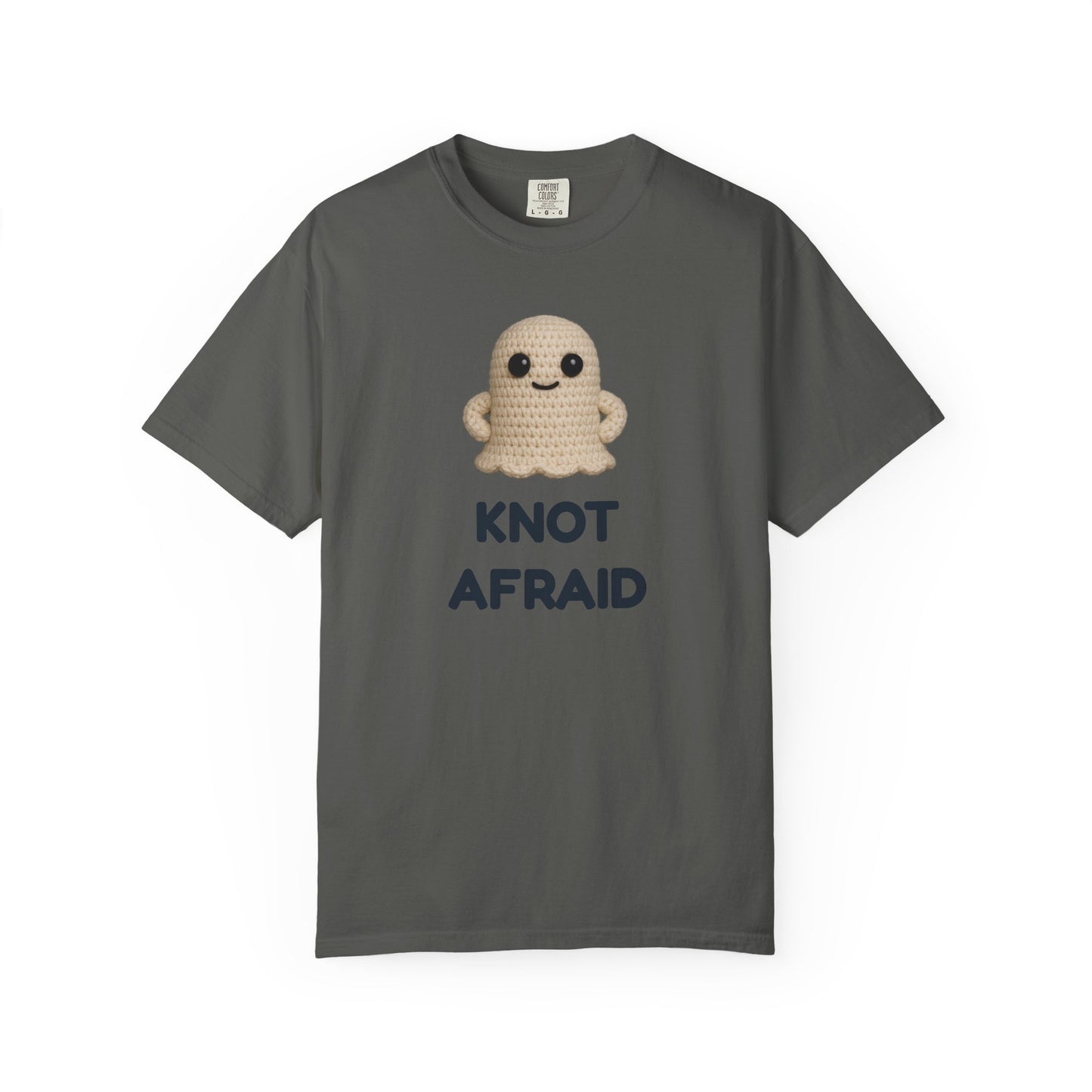 Fearless Ghost Knot Afraid T-shirt, Unisex Garment-Dyed Tee, Funny Tee for Adults, Gift for Friends, Casual Style for Everyday Wear, Halloween Gift