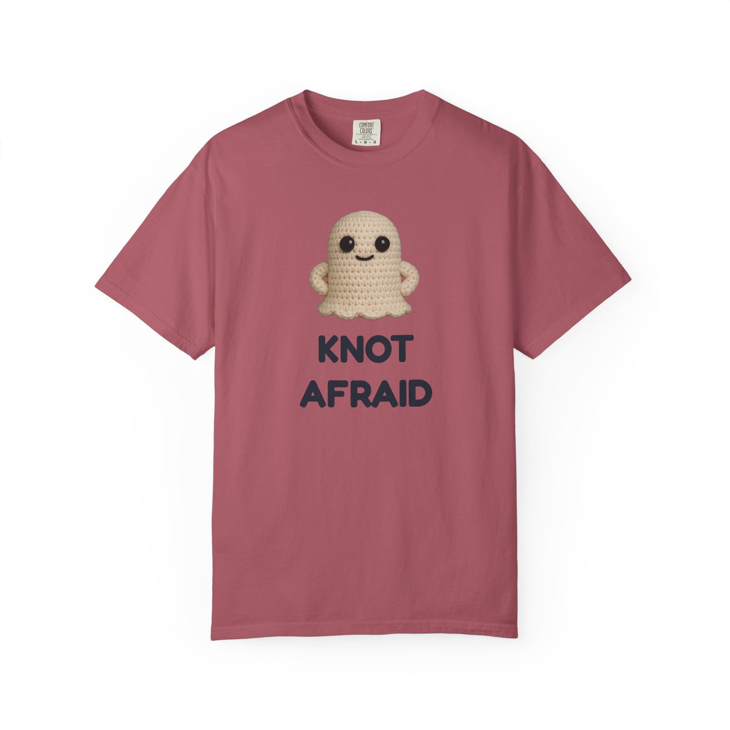 Fearless Ghost Knot Afraid T-shirt, Unisex Garment-Dyed Tee, Funny Tee for Adults, Gift for Friends, Casual Style for Everyday Wear, Halloween Gift