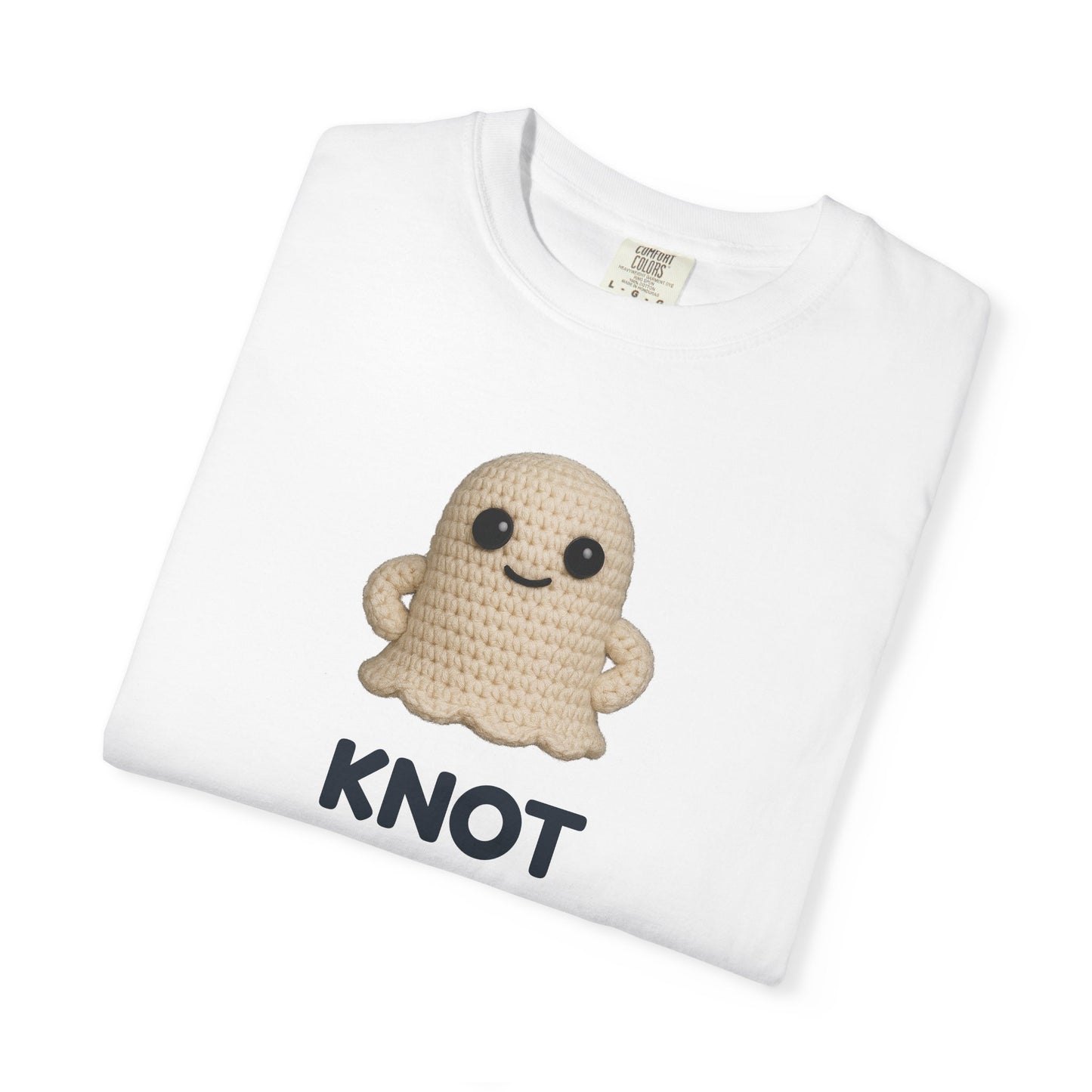 Fearless Ghost Knot Afraid T-shirt, Unisex Garment-Dyed Tee, Funny Tee for Adults, Gift for Friends, Casual Style for Everyday Wear, Halloween Gift